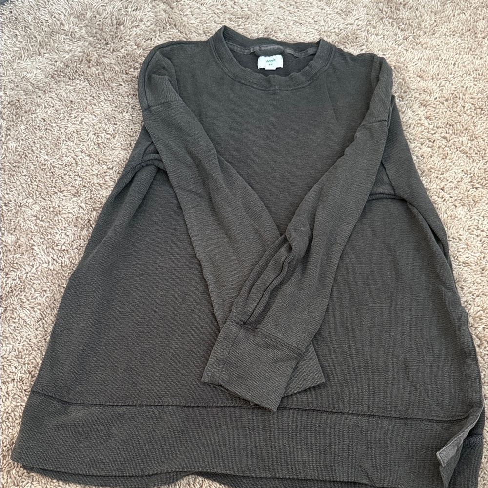 Aerie Dark Gray Long Sleeve Tunic sweatshirt